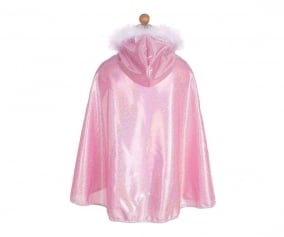 Mantello Glitter Rosa con Cappuccio 4-6 anni