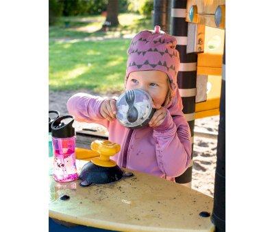 Lunch Box with Refrigerating Lid N'ice Cup Grey