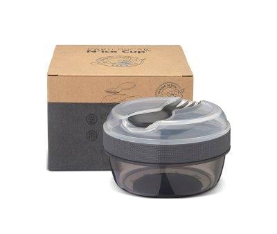 Lunch Box with Refrigerating Lid N'ice Cup Grey