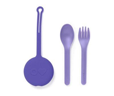 Travel Cutlery with Lilac Case