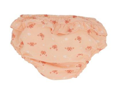 Swimsuit Diaper Ruffles Crab Coral