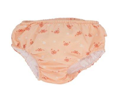Swimsuit Diaper Ruffles Crab Coral