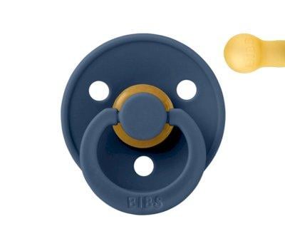 Chupete BIBS Colour Round Steel Blue en Bolsita