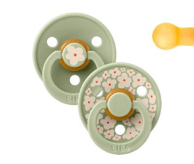2 Succhietti BIBS Studio Colour Round Jasmine Sage Mix