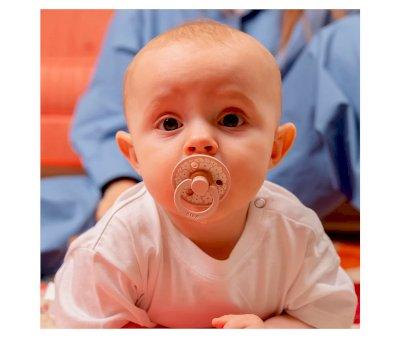 2 BIBS Studio Colour Round Pacifiers Jasmine Blush Mix
