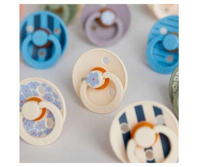 2 BIBS Studio Colour Round Pacifiers Jasmine Blush Mix