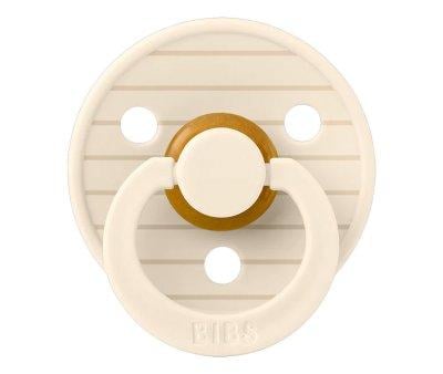 2 Chupetes BIBS Studio Colour Round Pin Ivory Vanilla Mix