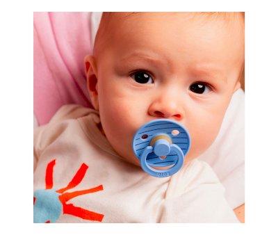 2 Succhietti BIBS Studio Colour Round Pin Sky Blue Mix