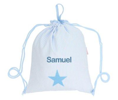 Mochila Saco Personalizada Oxford Azul