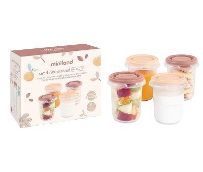 Set de 4 Rcipients Hermtiques Hermisized Valencia 250 ml