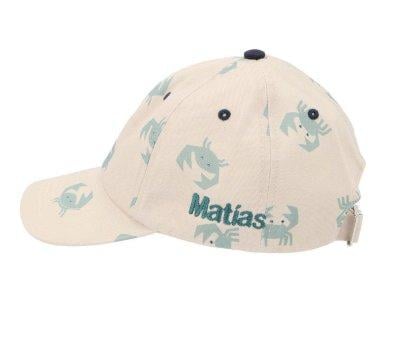 Cap with Visor Tone Baby and Kids Sea Creature Sandy Personalised