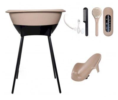 Luma Taupe Bathtub and Seat Set
