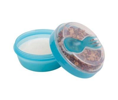 Lunch Box with Refrigerant Lid N'ice Cup Turquoise
