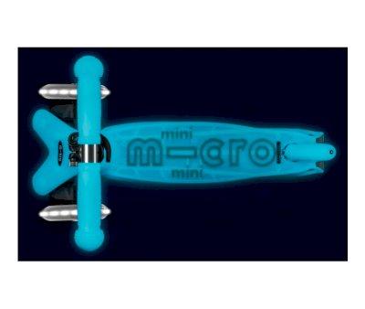 Mini Micro Deluxe Glow Aqua Scooter com luzes LED
