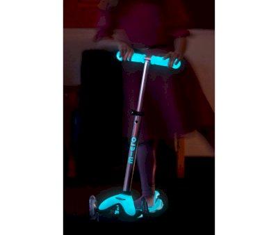 Mini Micro Deluxe Glow Aqua Scooter com luzes LED