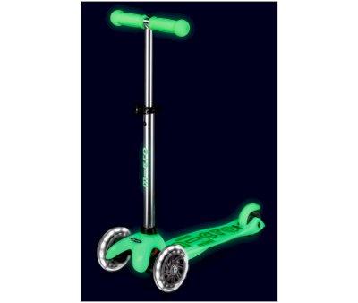 Patinete Mini Micro Deluxe Glow Lime con Luces LED