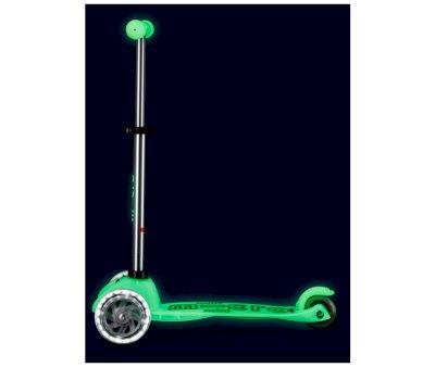 Patinete Mini Micro Deluxe Glow Lime con Luces LED