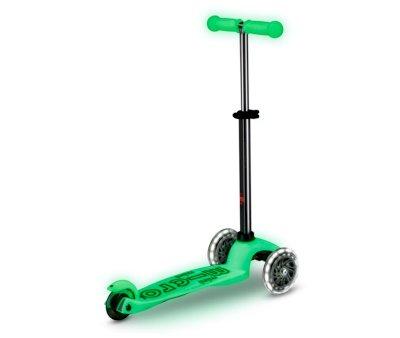 Patinete Mini Micro Deluxe Glow Lime con Luces LED