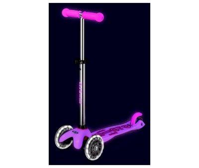 Patinete Mini Micro Deluxe Glow Rosa con Luces LED