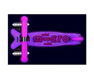 Patinete Mini Micro Deluxe Glow Rosa con Luces LED