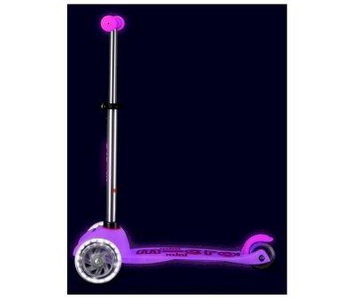 Patinete Mini Micro Deluxe Glow Rosa con Luces LED