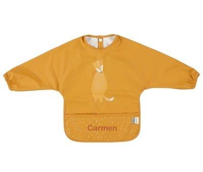 Waterproof Bib with Sleeves Mr. Fox Personalised