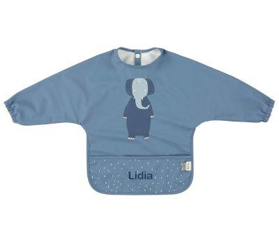 Waterproof Bib With Sleeves Mr. Elephant Personalised