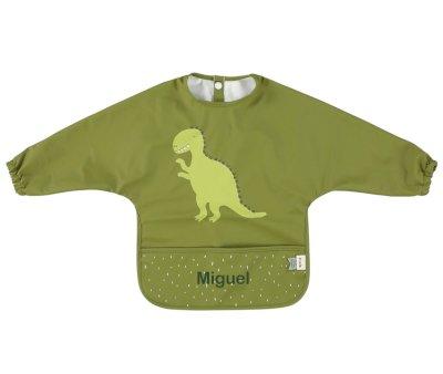 Waterproof Bib with Sleeves Mr. Dino Personalised