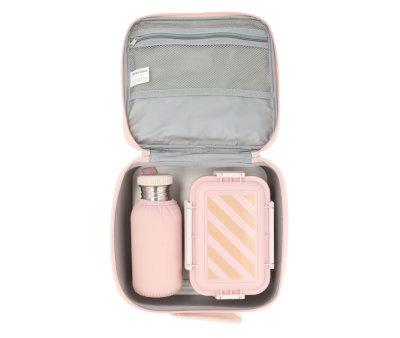 Borsa Termica Rigida Monnka Big Stripes Pink Personalizzabile