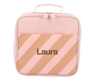 Borsa Termica Rigida Monnka Big Stripes Pink Personalizzabile