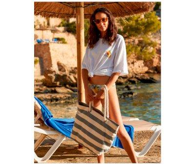 Sac de Plage Natural-Grey Personnalisable
