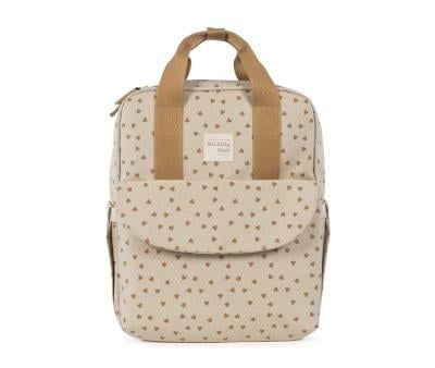 Sac  Dos pour Poussette Coeurs Poppy Canela