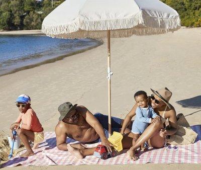Manta Praia e Picnic Strawberry