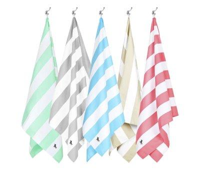Telo Spiaggia Large Microfibra Cabana Azzurro Pastello Personalizzabile