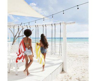 Telo Spiaggia XL Microfibra Cabana Boracay Yellow Personalizzabile
