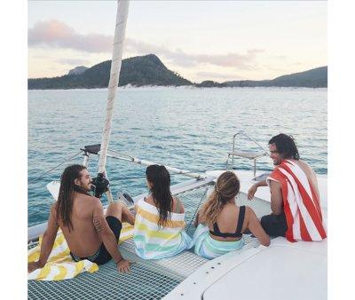 Telo Spiaggia XL Microfibra Cabana Boracay Yellow Personalizzabile