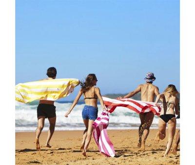 Telo Spiaggia XL Microfibra Cabana Boracay Yellow Personalizzabile