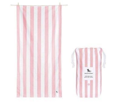 Telo Spiaggia Large Microfibra Cabana Rosa Pastello  Personalizzabile