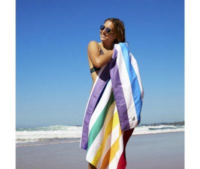 Toalha Praia L Microfibra Summer Rainbow Skies Personalizada