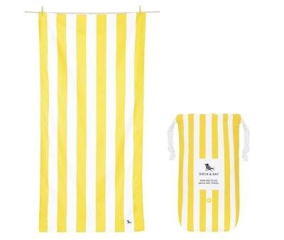 Telo Spiaggia XL Microfibra Cabana Boracay Yellow Personalizzabile