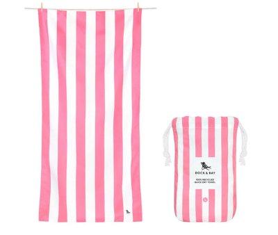 Telo Spiaggia Large Microfibra Cabana Malibu Pink Personalizzabile