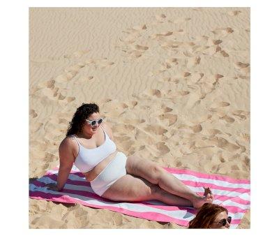 Telo Spiaggia Large Microfibra Cabana Malibu Pink Personalizzabile