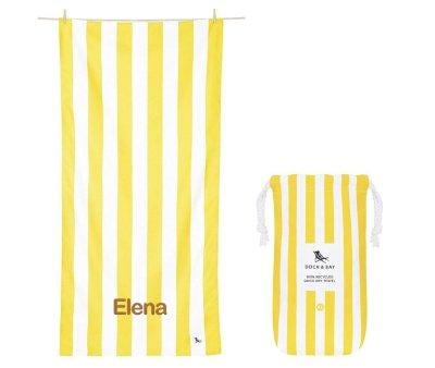 Telo Spiaggia XL Microfibra Cabana Boracay Yellow Personalizzabile