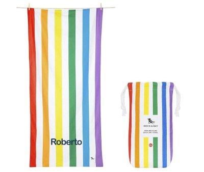 Toalha Praia XL Microfibra Summer Rainbow Skies Personalizada