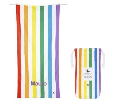 Toalha Praia XL Microfibra Summer Rainbow Skies Personalizada