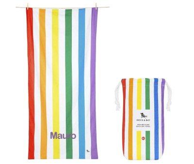 Toalha Praia L Microfibra Summer Rainbow Skies Personalizada