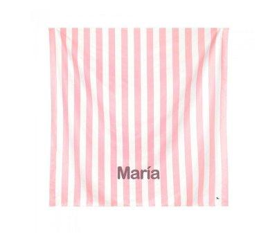 Toalha de praia XXL Microfibra Cabana Rosa Pastel Personalizvel
