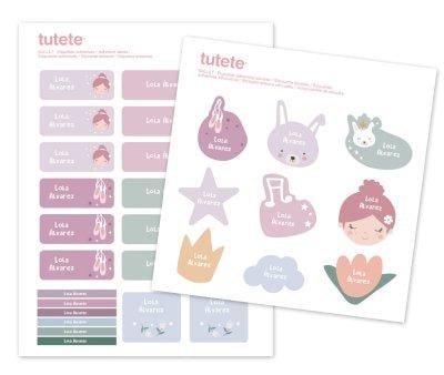 Iron-On Labels and Stickers Ballerina Combo Pack