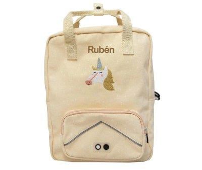 Mochila Escolar Grande Mrs. Unicorn Personalizable