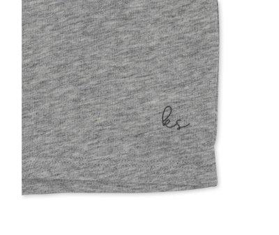 T-Shirt MC GOTS Grey Melange Crocodile
